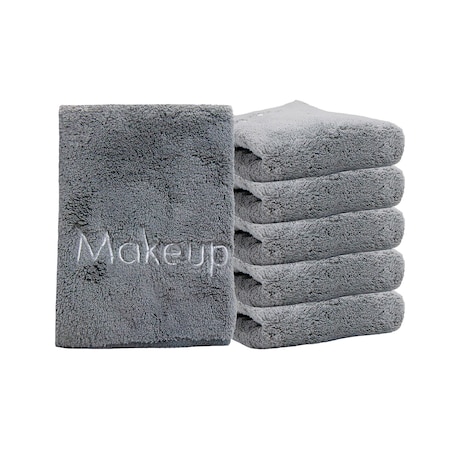 Monarch Brands Makeup Coral Fleece Towels - Gray, 6PK PNP-MU-GREY